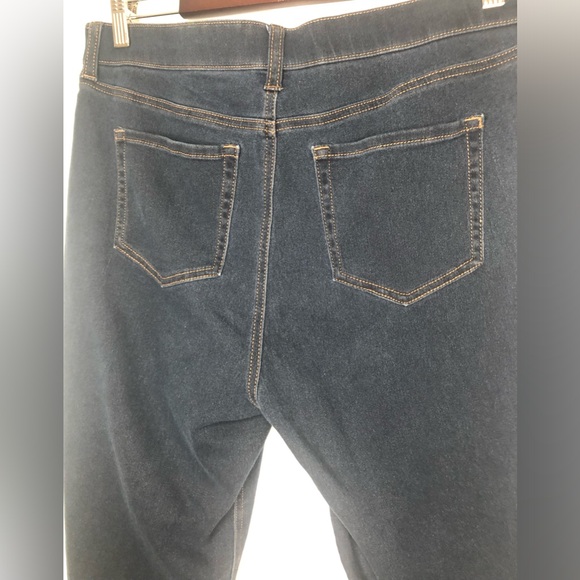 Isaac Mizrahi Denim Jeggings Skinny Juniors Jeans Dark Blue Size Large - Picture 4 of 12